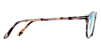 Tom Ford® FT5803-B FT5803-B 054 49 - 054 - Shiny Auburn Havana, t" Logo/ Blue Block Lenses" Eyeglasses
