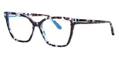 Tom Ford® FT5812-B FT5812-B 055 53 - 055 - Blue Havana, t" Logo/ Blue Block Lenses" Eyeglasses