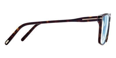 Tom Ford® FT5817-B FT5817-B 052 56 - 052 - Shiny Dark Havana, t" Logo / Blue Block Lenses" Eyeglasses