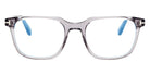Tom Ford® FT5818-B FT5818-B 052 53 - 052 - Shiny Classic Dark Havana, t" Logo / Blue Block Lenses" Eyeglasses