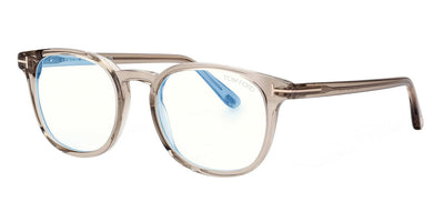 Tom Ford® FT5819-B FT5819-B 057 52 - 057 - Shiny Transparent Beige, t" Logo / Blue Block Lenses" Eyeglasses