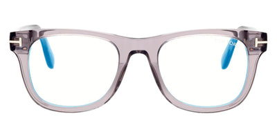 Tom Ford® FT5820-B FT5820-B 020 50 - 020 - Shiny Transparent Grey, t" Logo / Blue Block Lenses" Eyeglasses