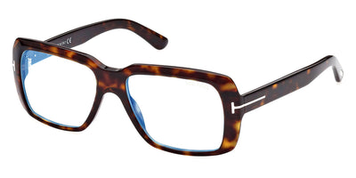 Tom Ford® FT5822-B FT5822-B 052 54 - Shiny Dark Havana/T Logo Eyeglasses
