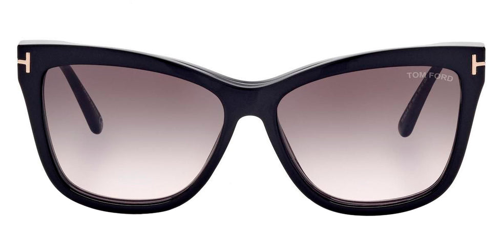 Tom Ford® FT5824-B FT5824-B 001 56 - 001 - Shiny Black / Blue Block Lenses With Sun Clip Eyeglasses