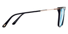 Tom Ford® FT5824-B FT5824-B 001 56 - 001 - Shiny Black / Blue Block Lenses With Sun Clip Eyeglasses