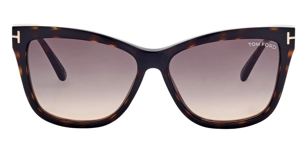 Tom Ford® FT5824-B FT5824-B 052 56 - 052 - Shiny Dark Havana / Blue Block Lenses With Sun Clip Eyeglasses