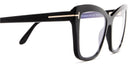 Tom Ford® FT5826-B FT5826-B 001 55 - 001 - Shiny Black, t" Logo / Blue Block Lenses" Eyeglasses
