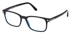 Tom Ford® FT5831-F-B FT5831-F-B 001 55 - 001 - Shiny Black , t" Logo / Blue Block Lenses" Eyeglasses