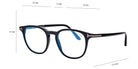 Tom Ford® FT5832-B FT5832-B 001 50 - 001 - Shiny Black , t" Logo / Blue Block Lenses" Eyeglasses