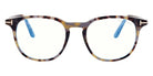 Tom Ford® FT5832-B FT5832-B 055 50 - 055 - Shiny Coloured Havana, t" Logo / Blue Block Lenses" Eyeglasses