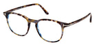 Tom Ford® FT5832-B FT5832-B 055 50 - 055 - Shiny Coloured Havana, t" Logo / Blue Block Lenses" Eyeglasses