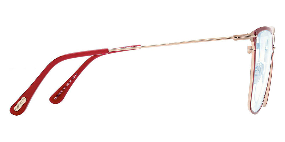 Tom Ford® FT5839-B FT5839-B 075 56 - 075 - Shiny Fuchsia, t" Logo / Blue Block Lenses" Eyeglasses