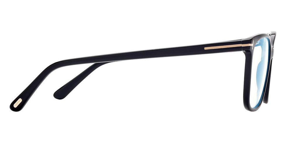 Tom Ford® FT5842-B FT5842-B 001 56 - 001 - Shiny Black, t" Logo / Blue Block Lenses" Eyeglasses