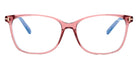Tom Ford® FT5842-B FT5842-B 074 54 - 074 - Shiny Transparent Pink, t" Logo / Blue Block Lenses" Eyeglasses