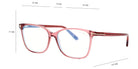 Tom Ford® FT5842-B FT5842-B 074 54 - 074 - Shiny Transparent Pink, t" Logo / Blue Block Lenses" Eyeglasses