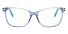 Tom Ford® FT5842-B FT5842-B 090 56 - 090 - Shiny Blue, t" Logo / Blue Block Lenses" Eyeglasses