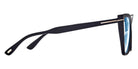 Tom Ford® FT5844-B FT5844-B 005 55 - 005 - Matte Black, t" Logo / Blue Block Lenses" Eyeglasses