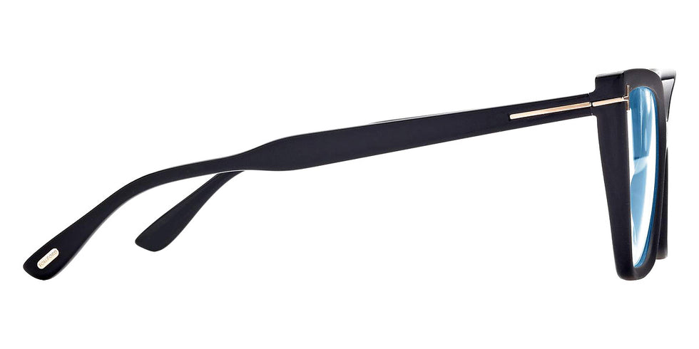 Tom Ford® FT5844-B FT5844-B 005 55 - 005 - Matte Black, t" Logo / Blue Block Lenses" Eyeglasses