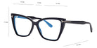 Tom Ford® FT5844-B FT5844-B 005 55 - 005 - Matte Black, t" Logo / Blue Block Lenses" Eyeglasses