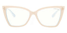 Tom Ford® FT5844-B FT5844-B 025 55 - 025 - Shiny Ivory, t" Logo / Blue Block Lenses" Eyeglasses