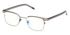 Tom Ford® FT5854-D-B FT5854-D-B 008 49 - 008 - Matte Gunmetal, t" Logo / Blue Block Lenses" Eyeglasses