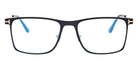 Tom Ford® FT5865-B FT5865-B 002 55 - 002 - Matte Black, Shiny Rose Gold, t" Logo / Blue Block Lenses" Eyeglasses