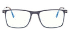 Tom Ford® FT5865-B FT5865-B 013 55 - 013 - Matte Dark Ruthenium, Light Ruthenium, t" Logo / Blue Block Lenses" Eyeglasses