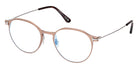 Tom Ford® FT5866-B FT5866-B 035 52 - 035 - Matte Light Bronze, Shiny Light Ruthenium, t" Logo/ Blue Block Lenses" Eyeglasses