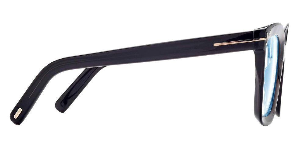 Tom Ford® FT5880-B FT5880-B 020 51 - 020 - Shiny Transparent Grey, t" Logo / Blue Block Lenses" Eyeglasses