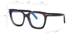Tom Ford® FT5880-B FT5880-B 020 51 - 020 - Shiny Transparent Grey, t" Logo / Blue Block Lenses" Eyeglasses