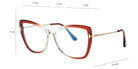 Tom Ford® FT5882-B FT5882-B 044 55 - 044 - Shiny Transp Orange & Crystal, Deep Gold, t" Logo / Blue Block Lenses" Eyeglasses