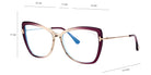 Tom Ford® FT5882-B FT5882-B 083 55 - 083 - Shiny Transp Violet & Beige, Pale Gold, t" Logo / Blue Block Lenses" Eyeglasses