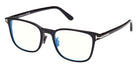 Tom Ford® FT5925-D-B FT5925-D-B 001 52 - 001 - Shiny Black, Gunmetal, t" Logo / Blue Block Lenses" Eyeglasses