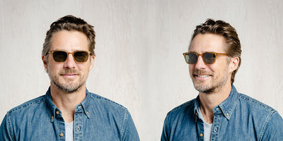 SALT.® FULLER SAL FULLER 002 50 - Wood Grain/Polarized Glass G15 Lens Sunglasses