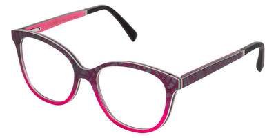 Gold & Wood® GAIA 01 G&W GAIA 01 05 52 - 05 - Silk/Grey Bolivar/Fuchsia Curly Maple Eyeglasses