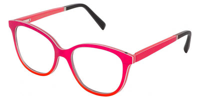 Gold & Wood® GAIA 01 G&W GAIA 01 06 52 - 06 - Silk/Grey Bolivar/Fuchsia Curly Maple Eyeglasses