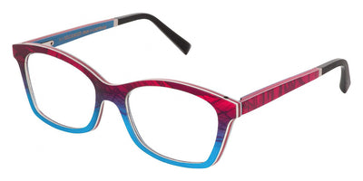 Gold & Wood® GAIA 02 G&W GAIA 02 07 52 - 07 - Silk/Burgundy Bolivar/Electric Blue Birch Eyeglasses