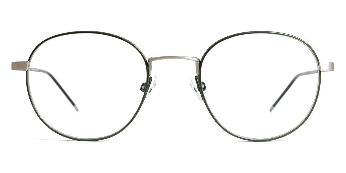 Götti® Austin GOT OP Austin SLB-GR 48 - Silver Brushed/Green Eyeglasses