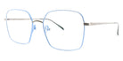 Götti® Greco SLS-BB 54 GOT Greco SLS-BB 54 - Silver Satin/Bright Blue Eyeglasses