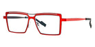 Theo® Groove TH GROOVE 106 52 - Red / Black Eyeglasses