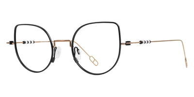 Anne & Valentin® HALONA - Black/Gold Eyeglasses