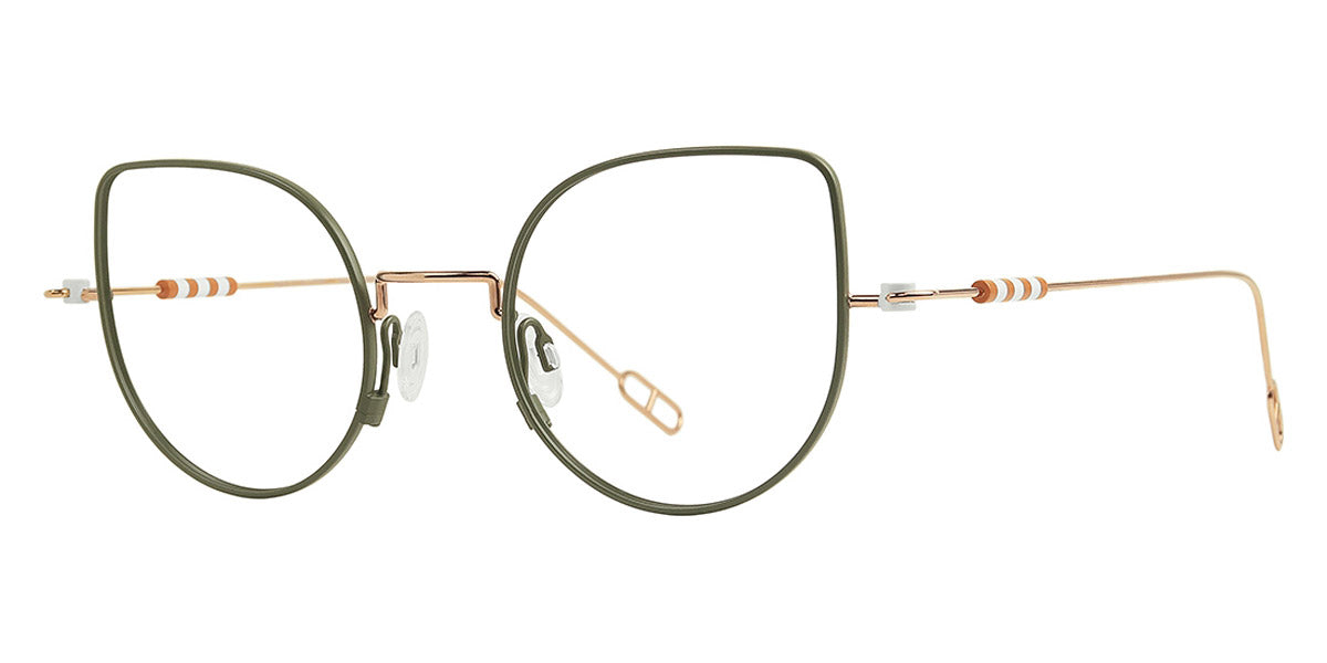 Anne & Valentin® HALONA - Green/Gold Eyeglasses