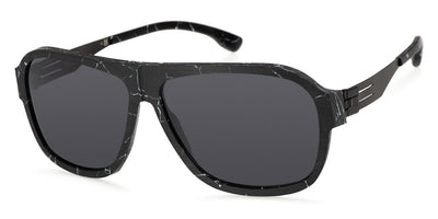 Ic! Berlin® Power Law Black Marble Rough 62 Sunglasses