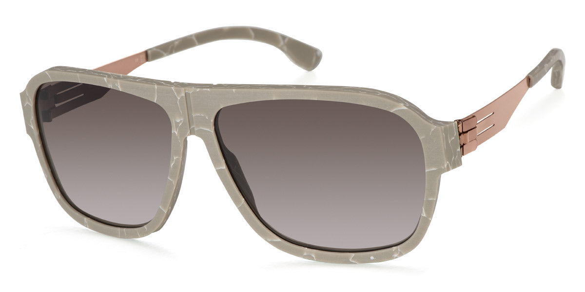 Ic! Berlin® Power Law Grey Marble Rough 62 Sunglasses