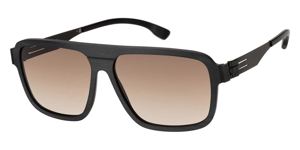 Ic! Berlin® Egon Black Rough 61 Sunglasses