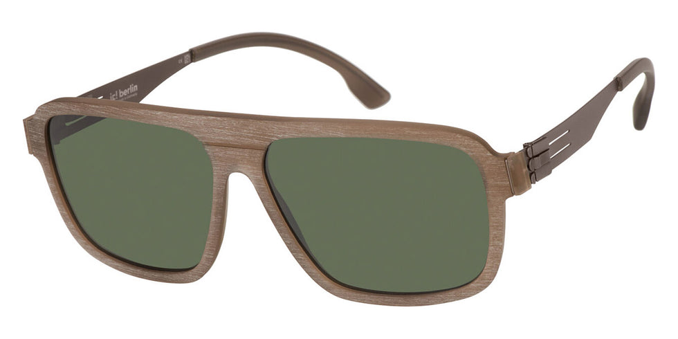 Ic! Berlin® Egon Walnut Rough 61 Sunglasses