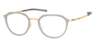Ic! Berlin® Juna Rose Gold/Sky Gray Matte 49 Eyeglasses