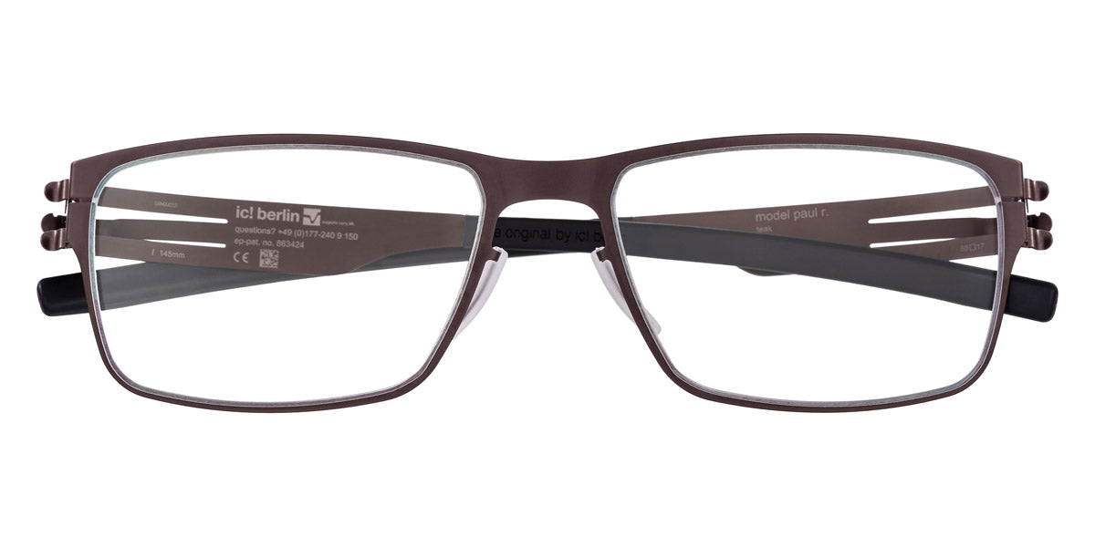 Ic! Berlin® Paul R Teak 55 Eyeglasses