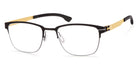 Ic! Berlin® The Lone Wolf Black-Matt Gold 51 Eyeglasses