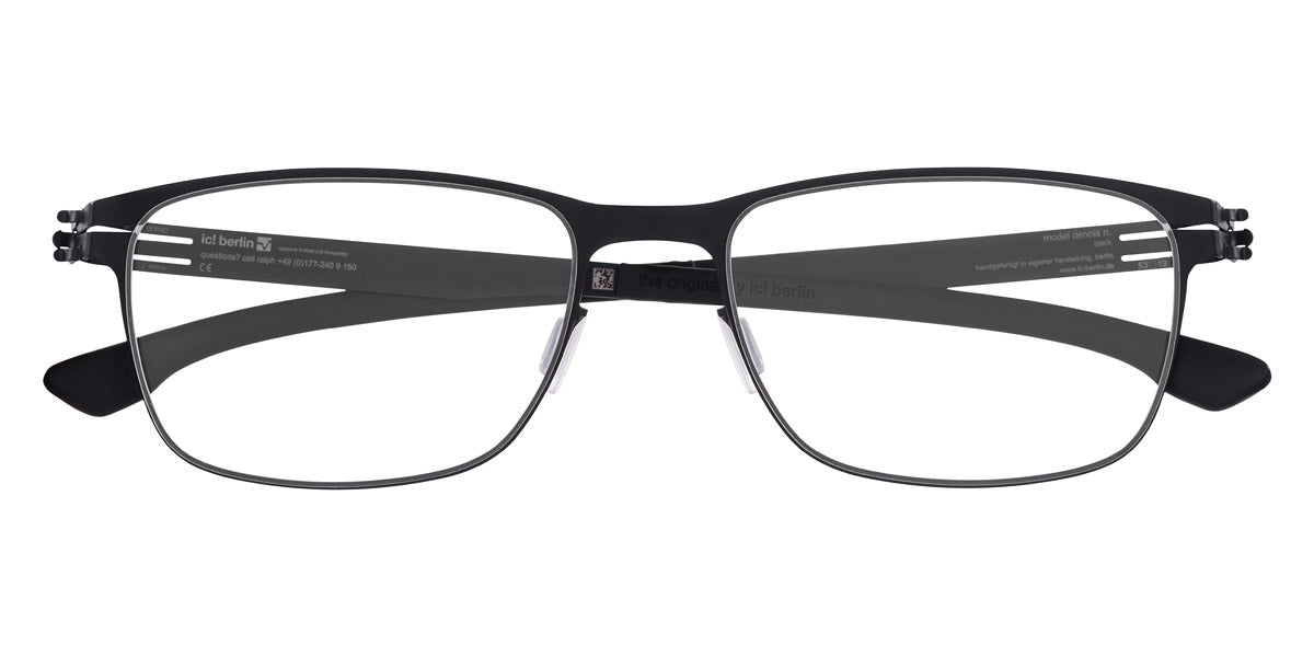 Ic! Berlin® Dennis N Large Black 56 Eyeglasses